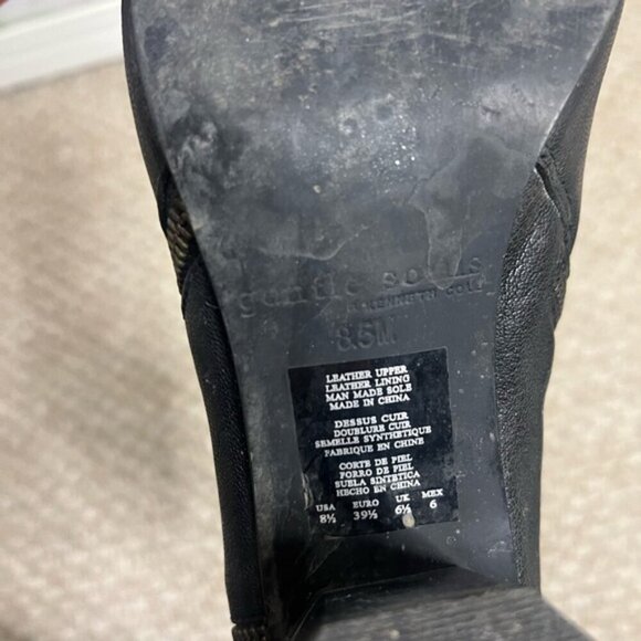 Gentle Souls Black Ankle Booties with Chunky Heel size 8.5 - Picture 5 of 10